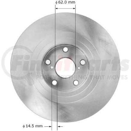 PRT5930 by BENDIX - Disc Brake Rotor - 11.81 In OD, 0.472 In Thickness, Iron, Smooth