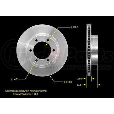 PRT5458 by BENDIX - Disc Brake Rotor