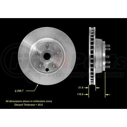 Bendix PRT5515 Disc Brake Rotor Rotor