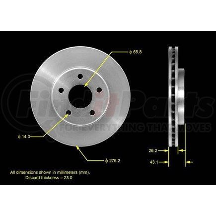 PRT5564 by BENDIX - Disc Brake Rotor - Iron, 10.86 Inch Diameter, 1.025 Inch Thick, Vented, Smooth