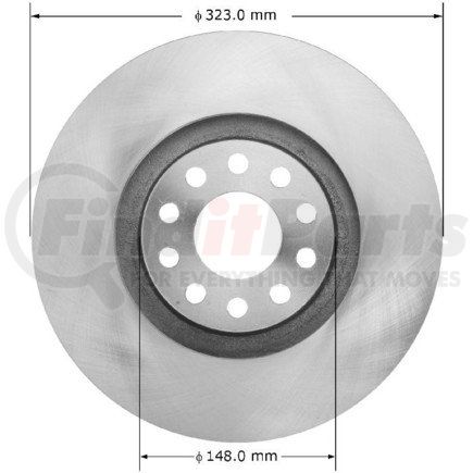 PRT6081 by BENDIX - Disc Brake Rotor - Fits 2000-2003 Audi A8 Quattro