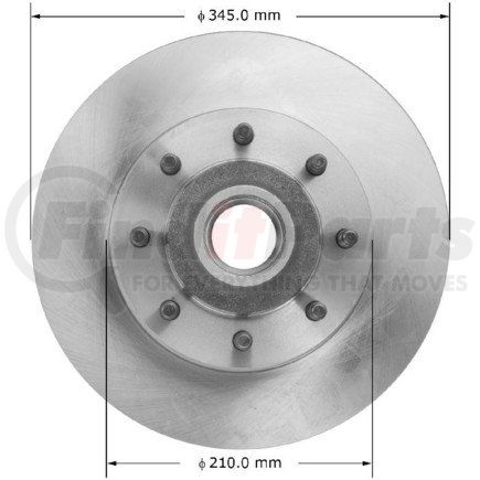 PRT5915 by BENDIX - Rotor front E350