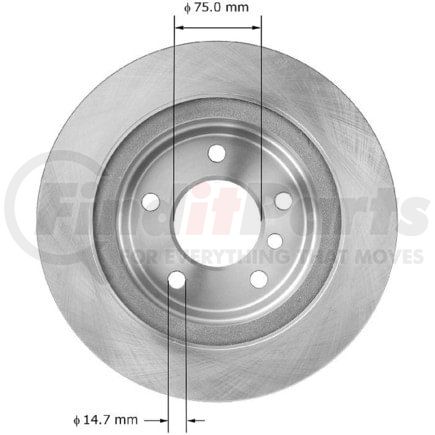 PRT6043 by BENDIX - Disc Brake Rotor - Iron, 11.81 Inch Diameter, 0.787 Inch Thick, Vented, Smooth