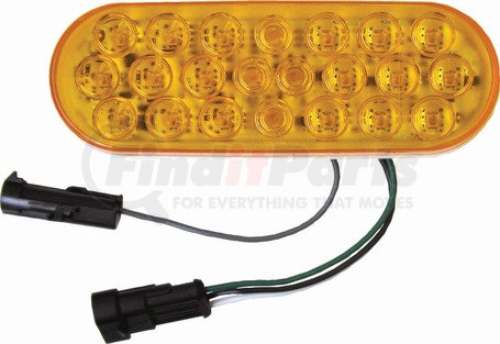 4353A-4 by PETERSON LIGHTING - 4353 Piranha LED Oval Strobe & Rear Turn Signal