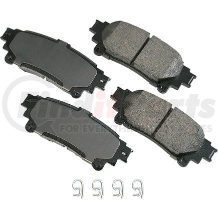 ACT1391 by AKEBONO - ProACT Ultra Premium Ceramic Disc Brake Pad Kit