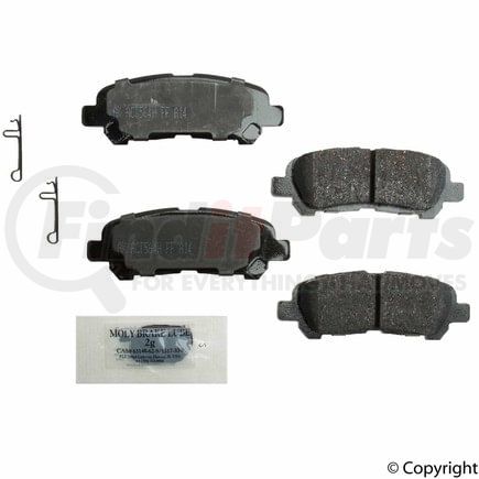 ACT1325 by AKEBONO - ProACT Ultra Premium Ceramic Disc Brake Pad Kit