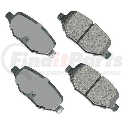 ACT1377 by AKEBONO - ProACT Ultra Premium Ceramic Disc Brake Pad Kit