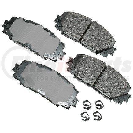 ACT1184 by AKEBONO - ProACT Ultra Premium Ceramic Disc Brake Pad Kit