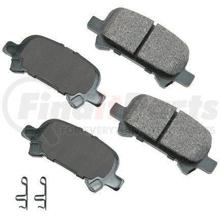 ACT828 by AKEBONO - ProACT Ultra Premium Ceramic Disc Brake Pad Kit