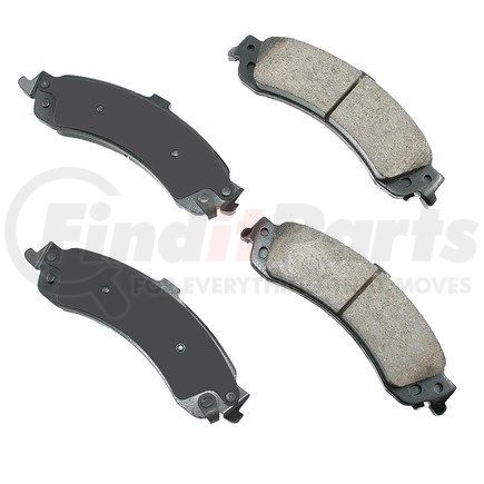 ACT834 by AKEBONO - ProACT Ultra Premium Ceramic Disc Brake Pad Kit