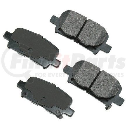 Akebono ACT865 Disc Brake Pad Set ProACT Ultra Premium Ceramic Disc Brake Pad Kit