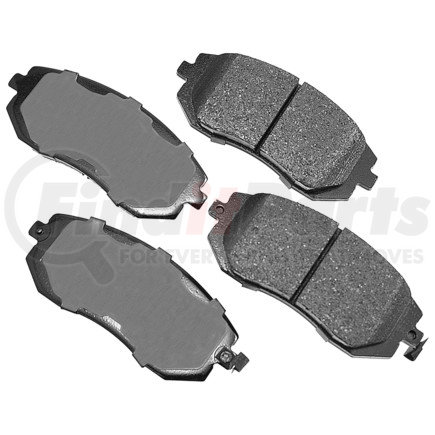 ACT929 by AKEBONO - ProACT Ultra Premium Ceramic Disc Brake Pad Kit