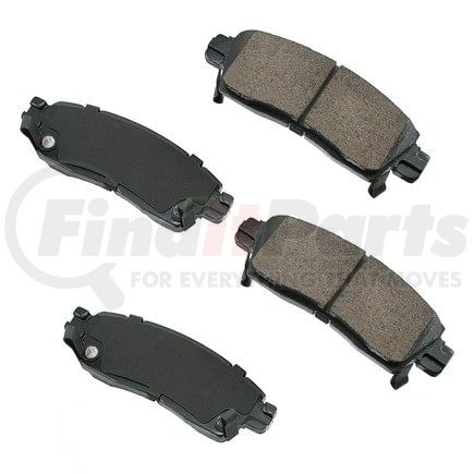 ASP883 by AKEBONO - Performance Ultra Premium Ceramic Disc Brake Pad Kit