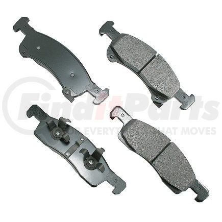 ASP934 by AKEBONO - Performance Ultra Premium Ceramic Disc Brake Pad Kit
