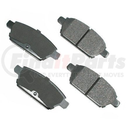 ASP1161 by AKEBONO - Performance Ultra Premium Ceramic Disc Brake Pad Kit