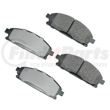 ASP691 by AKEBONO - Performance Ultra Premium Ceramic Disc Brake Pad Kit