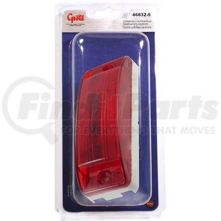 46832-5 by GROTE - Sealed Turtleback® II Clearance Marker Light, Optic Lens, Red, Retail Pack