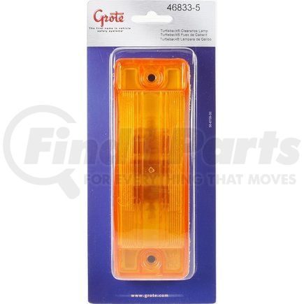 46833-5 by GROTE - Sealed Turtleback® II Clearance Marker Light, Optic Lens, Yellow, Retail Pack
