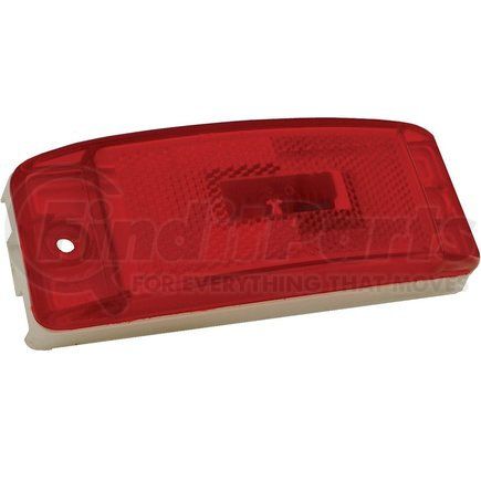 47352 by GROTE - SuperNova Sealed Turtleback II LED Clearance Marker Light, Built-in Reflector 24V, Male Pin, Red