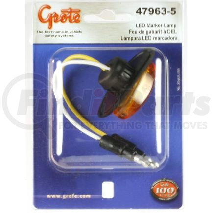 47963-5 by GROTE - MicroNova® LED Clearance / Marker Light - Yellow, with Grommet, Multi Pack