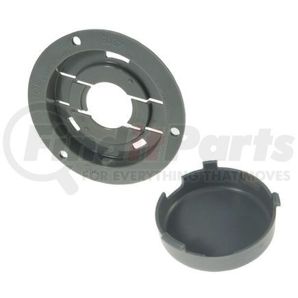 65590 by GROTE - Theft-Resistant Mounting Flange & Pigtail Retention Cap For 2 1/2in. Round Lights, Gray (43160 + 93670)