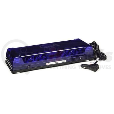 76995 by GROTE - 17in. Low-Profile LED Mini Light Bar, Magnet Mount w/ Cigarette Lighter Adapter, Clear Lens, Blue