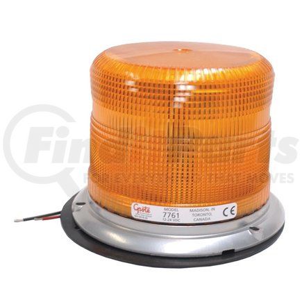 77613 by GROTE - Strobe Light - Round, Yellow, 12-24V, Flange Mount, Class I