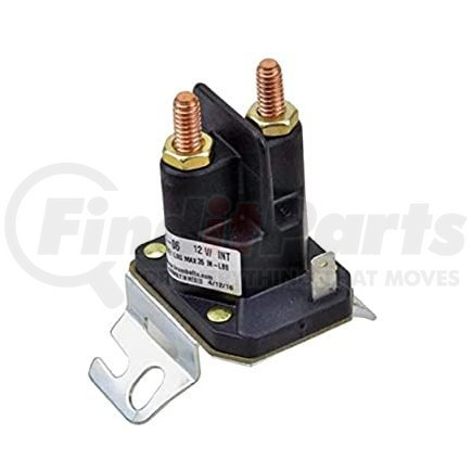 812-1201-211-06 by TROMBETTA - Plastic DC Contactor Solenoid - Grounded, 1/4" Spade, 1/4-20 Stud, 12V, Intermittent Duty