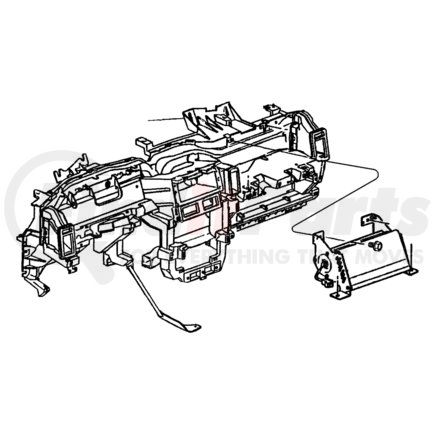 55116286AB by CHRYSLER - Instrument Panel Air Duct - Passenger Side, fits 1999-2004 Jeep Grand Cherokee