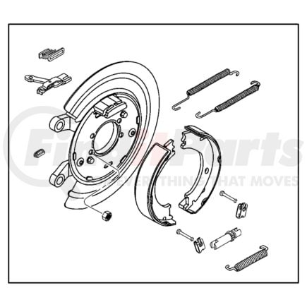Chrysler 68001472AB SHOE AND LINING KIT, SHOE AND LINING KIT. Right & Left. Parking Brake. Diagram 3