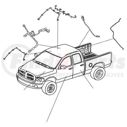 56051095AB by CHRYSLER - Back Up Light Wiring Harness - fits 2006-2008 Dodge Ram 1500