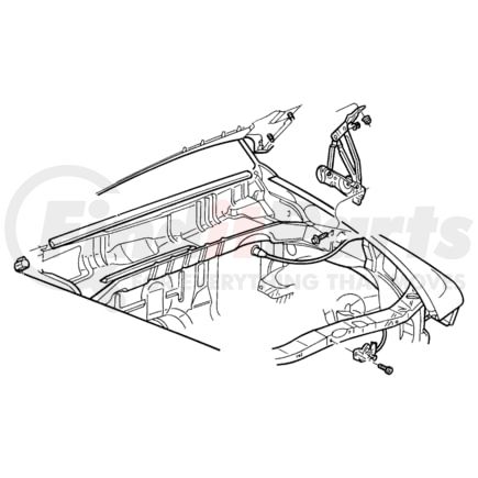 Chrysler 55256496AE RELEASE. Hood Latch. Diagram 4