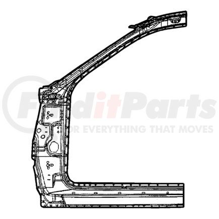 55136436AB by CHRYSLER - TAPPING PLATE. Right. Door Hinge. Diagram 2