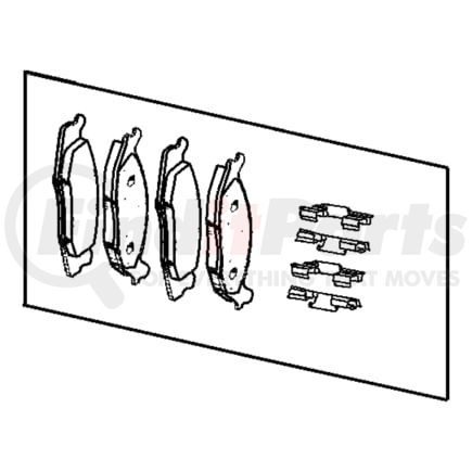 05080868AC by CHRYSLER - PAD KIT. Front Disc Brake. Diagram 12