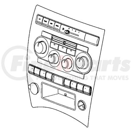 Chrysler 55037979AF CONTROL. A/C And Heater. Diagram 1