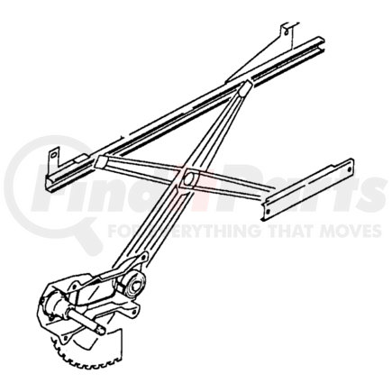 MR264243 by CHRYSLER - REGULATOR. Left. Front Door Window. Diagram 1