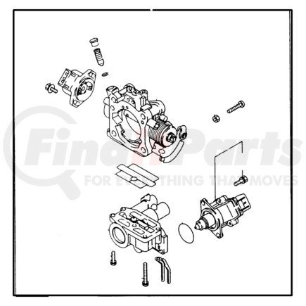 MD614416 by CHRYSLER - SCREW. Throttle Body. Diagram 11