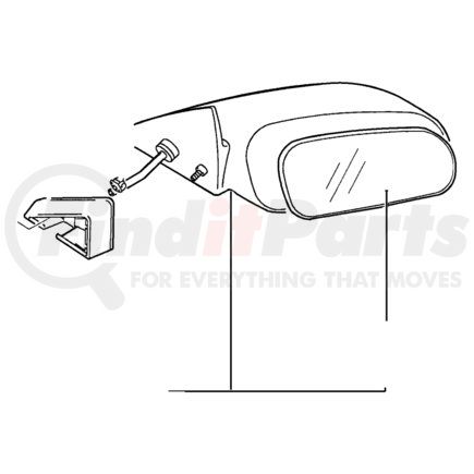 MR192453 by CHRYSLER - MIRROR. Left. Outside Rearview. Diagram 8