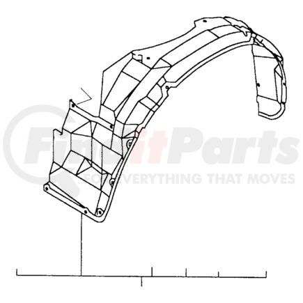 MR162884 by CHRYSLER - Wheel Housing - Front, Passenger Side, fits 1995-2000 Chrysler Sebring and Dodge Avenger