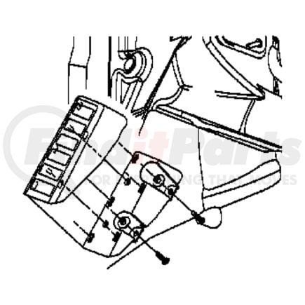 1BS63XDVAE by CHRYSLER - SUPPORT. Footrest. Diagram 3