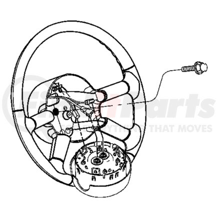 1GR29XDHAA by CHRYSLER - COVER. Steering Wheel Back. Diagram 3