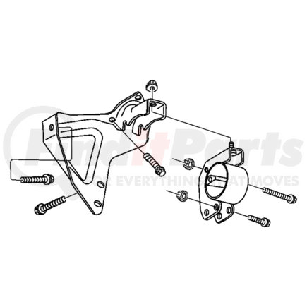 Chrysler 52020243AB INSULATOR. Left. Engine Mount. Diagram 1