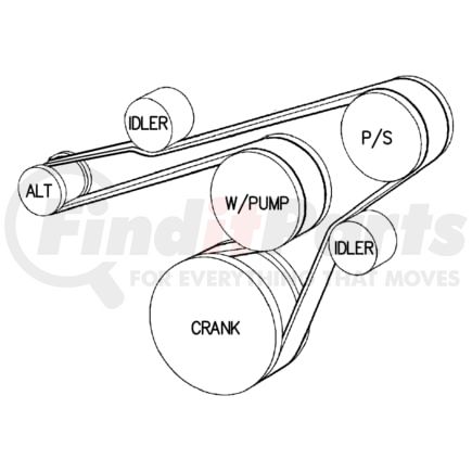 04854258 by CHRYSLER - BELT. Accessory Drive. Diagram 2