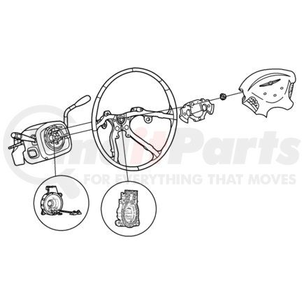 1AP391J8AA by CHRYSLER - WHEEL. Steering. Diagram 2