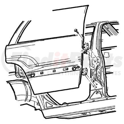 55176909AD by CHRYSLER - PANEL. Left. Rear Door. Diagram 9