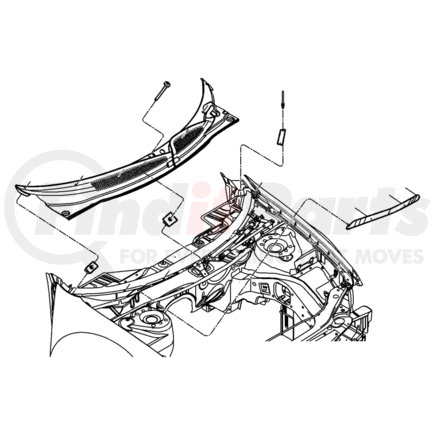 04696347AH by CHRYSLER - PANEL. Left. Cowl Side. Diagram 7