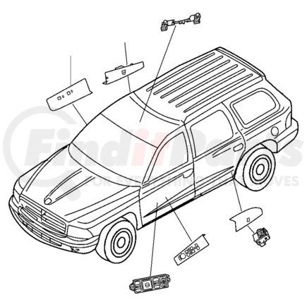 5HS83ZJ3AG by CHRYSLER - Door Window Switch Bezel - Front, Driver Side, fits 2004-2009 Dodge Durango