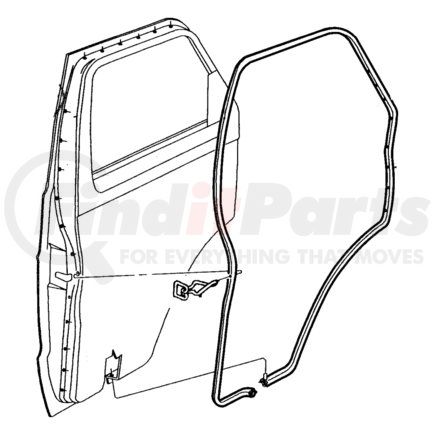 55346674AC by CHRYSLER - WEATHERSTRIP. Inner, Right. Front Door Glass. Diagram 4