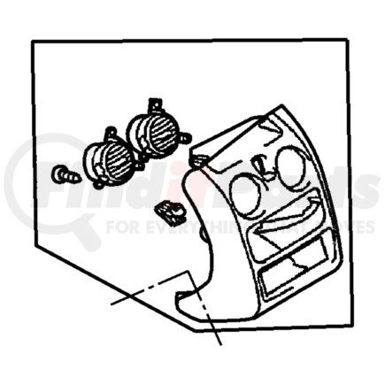 MR962428YA by CHRYSLER - AIR OUTLET. Center. Heater and A/C. Diagram 23