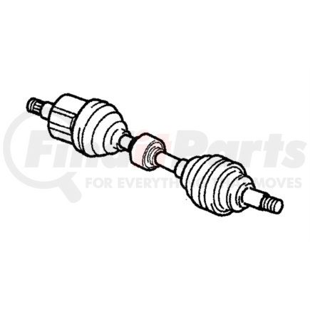 MR165586 by CHRYSLER - SHAFT. Right. Front Drive. Diagram 1